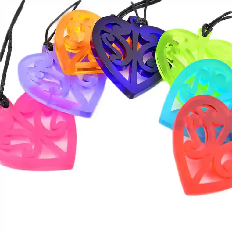 Resin heart pendants