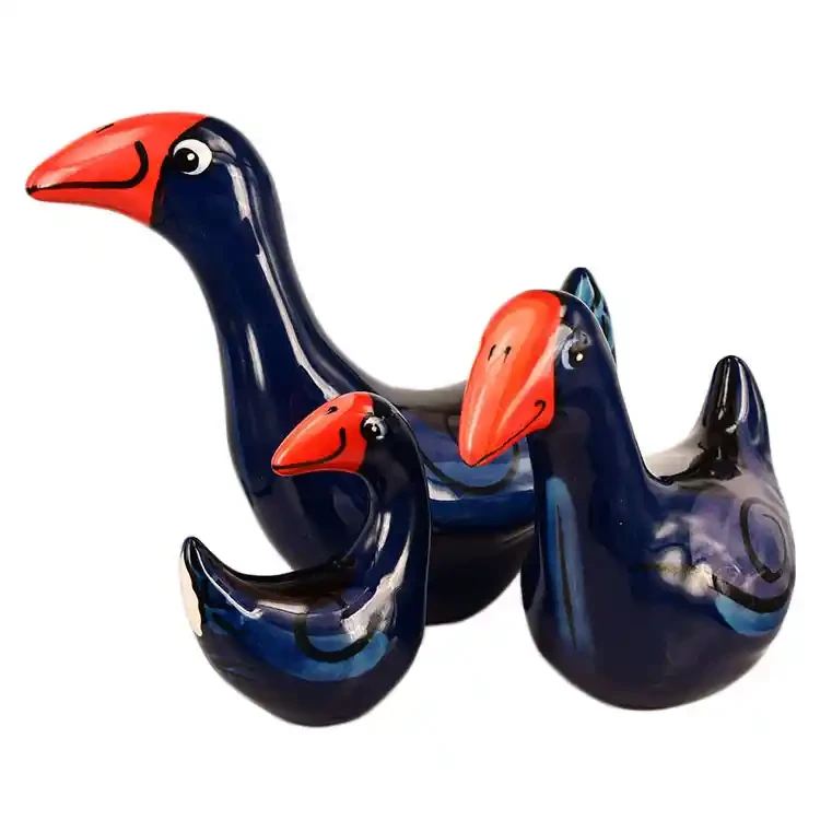 Ceramic pukeko garden art