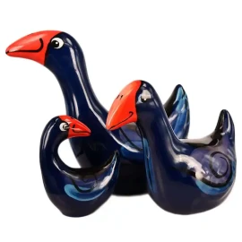 Ceramic pukeko garden art