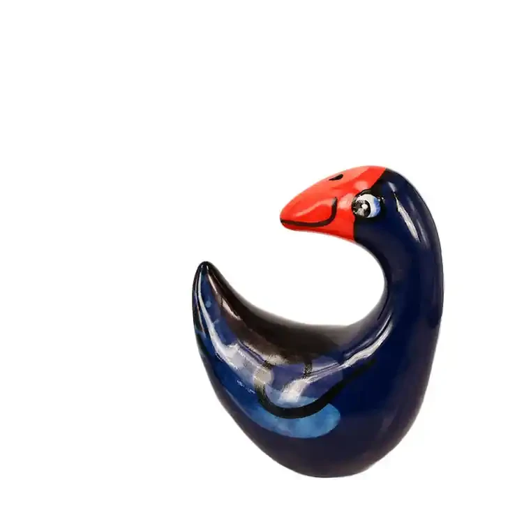Ceramic pukeko garden art