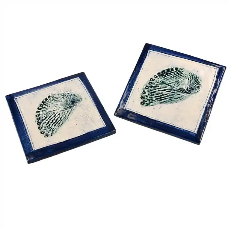 Ceramic tile with paua