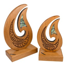 Māori fishhook trophy