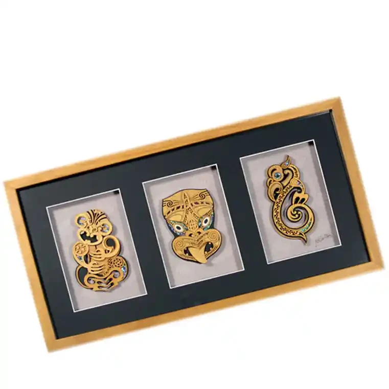 Large framed Māori art