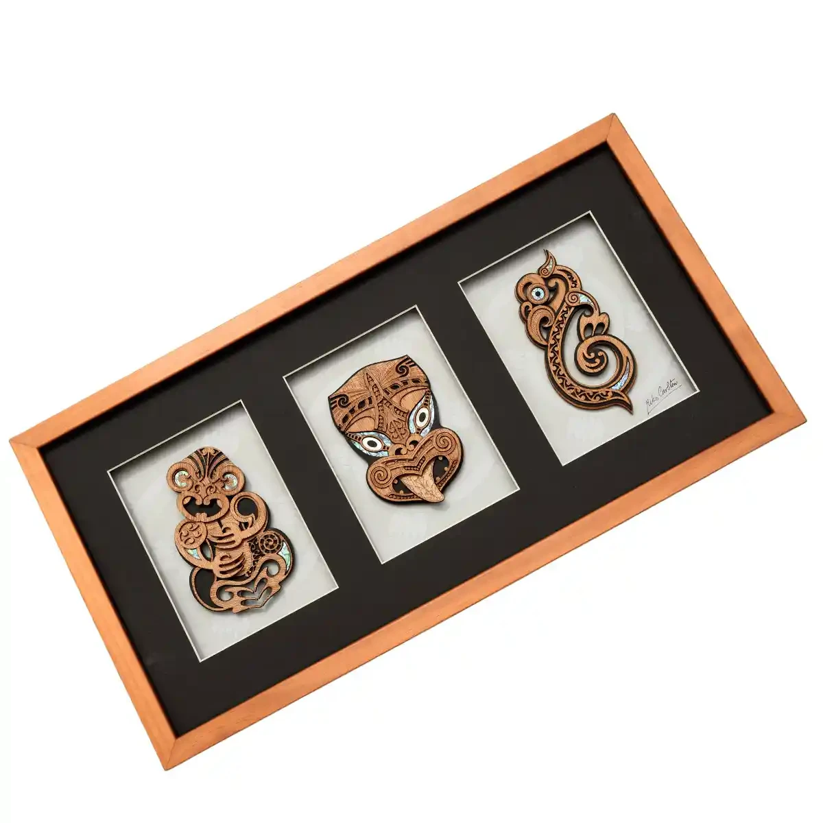 Large framed Māori wall art