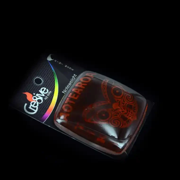 Aotearoa tiki glass note weights. Kiwiana glass