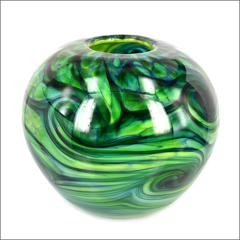 Glass bush bowl. NZ glass art