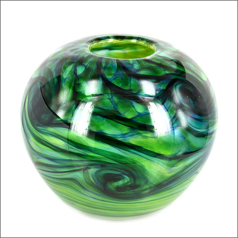 Glass bush bowl. NZ glass art
