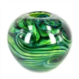 Glass bush bowl. NZ glass art