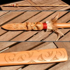 Maori taiaha native wood