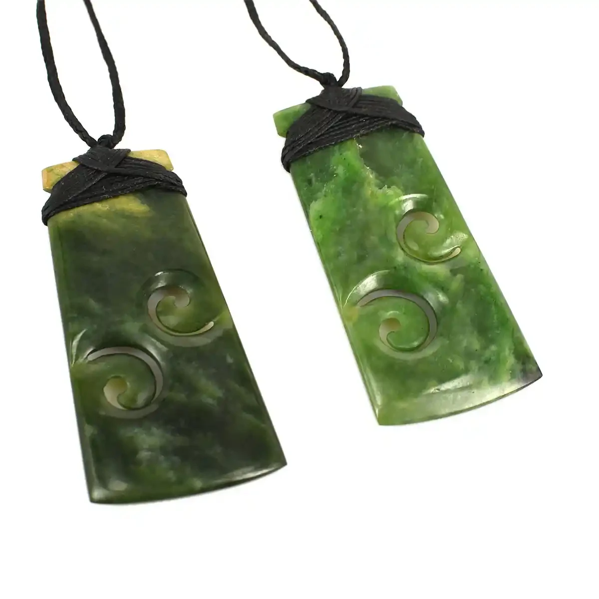 Greenstone toki with double koru