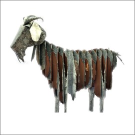 Corrugated iron goats