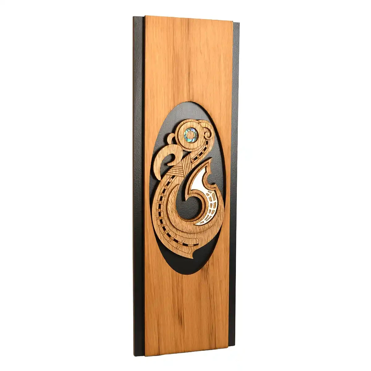 Māori fishhook wall art panel