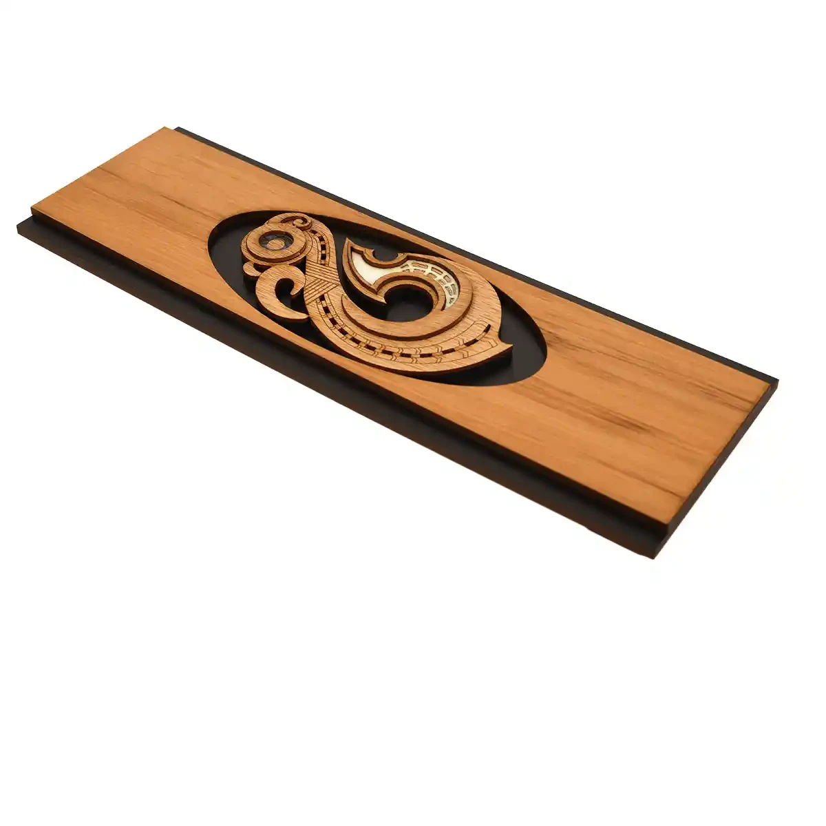 Māori fishhook wall art panel