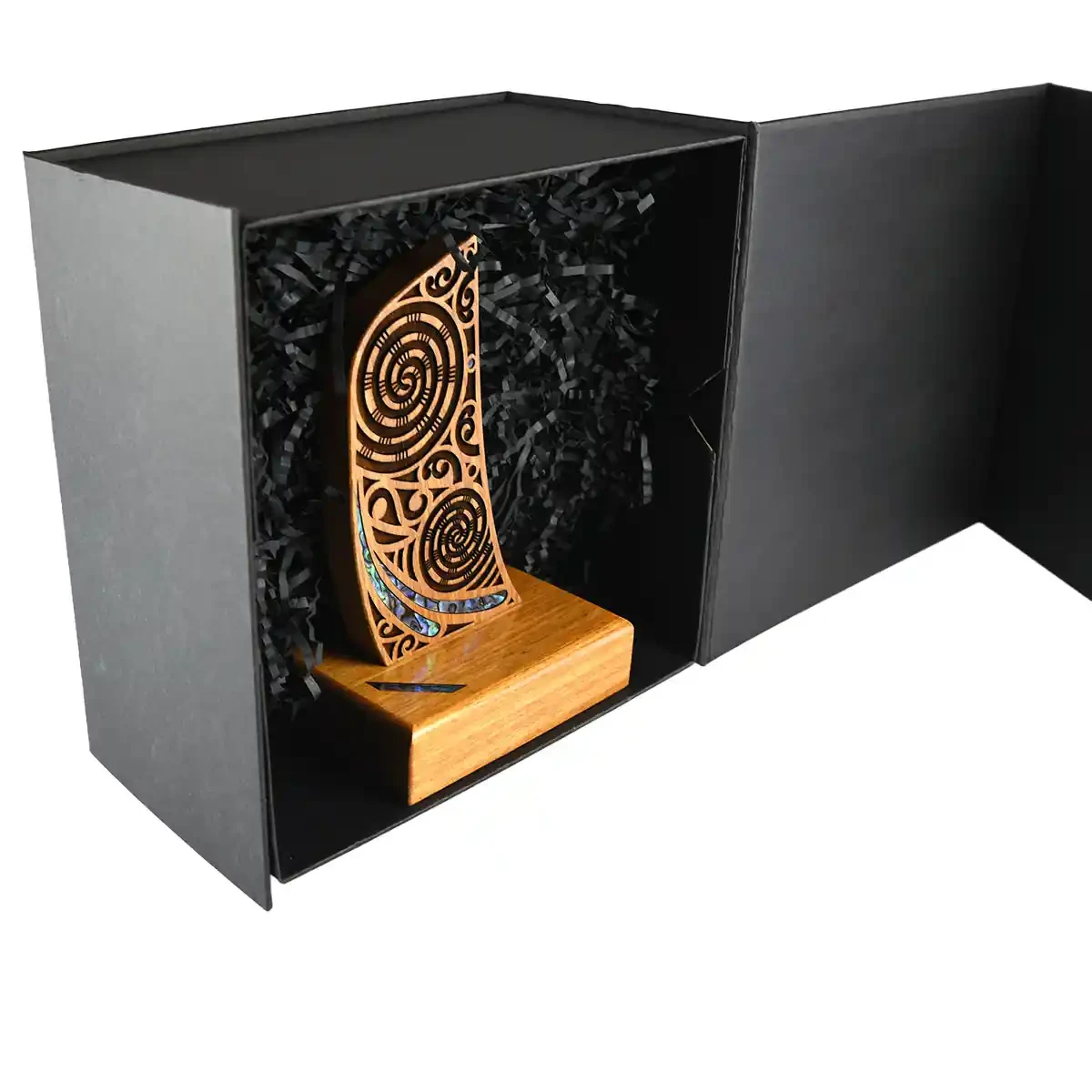 Gift boxes for Māori cultural trophies for premium presentation (only available with a Māori cultural trophy)