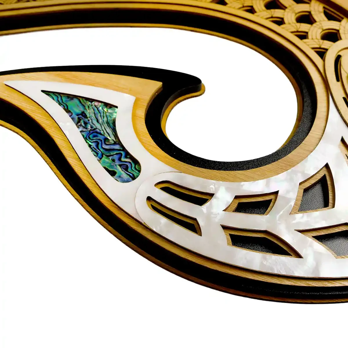 Huge Māori fishhook wall decoration