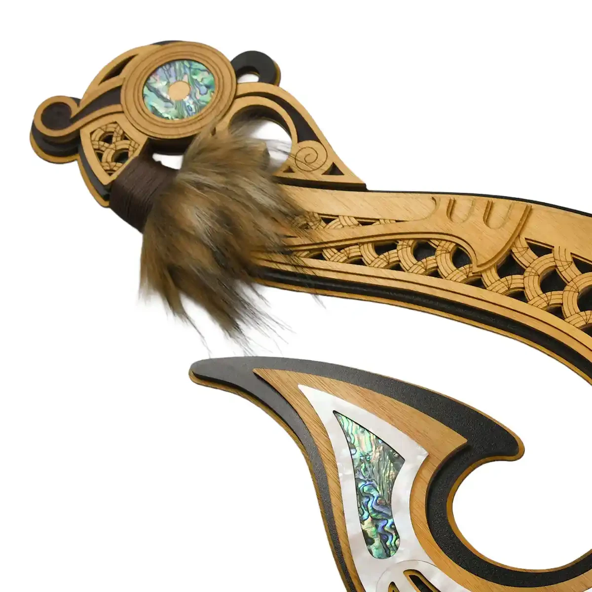 Huge Māori fishhook wall decoration