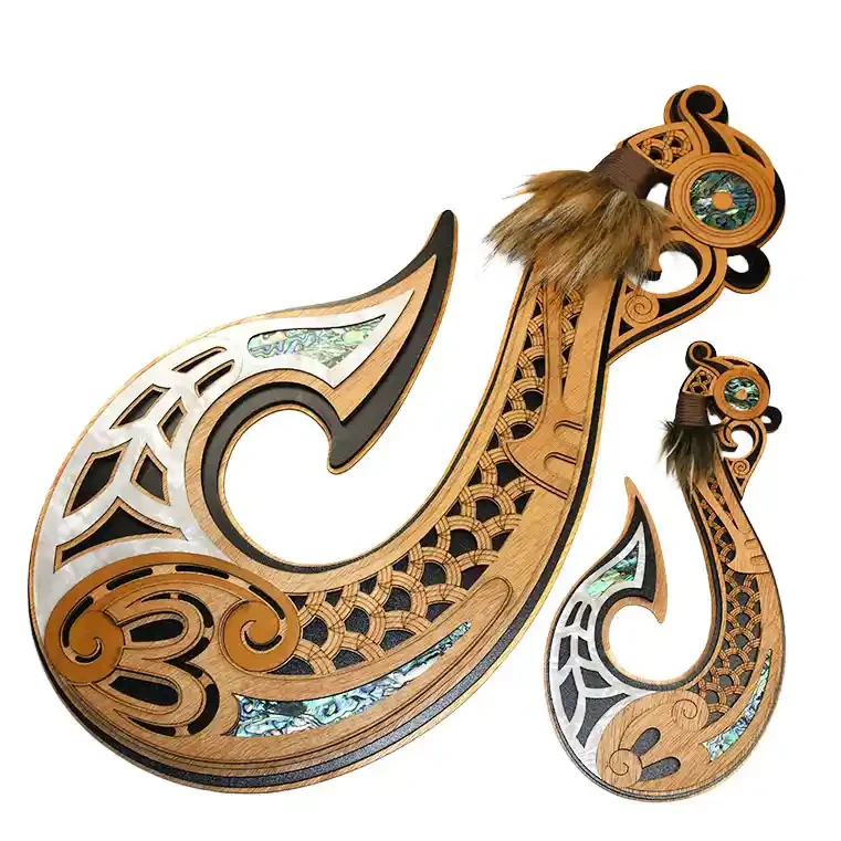 Huge Māori fishhook wall decoration