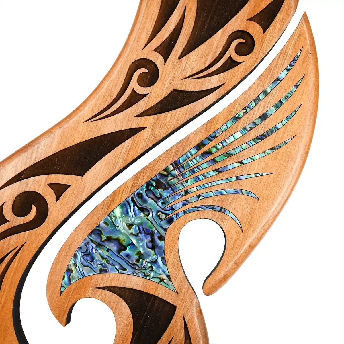 Large Māori fishhook trophy sculpture