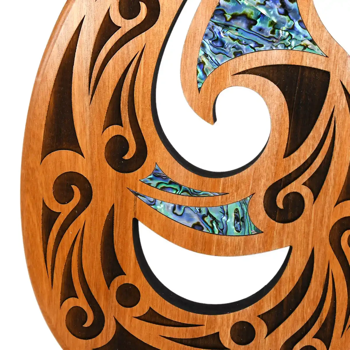 Large Māori fishhook trophy sculpture