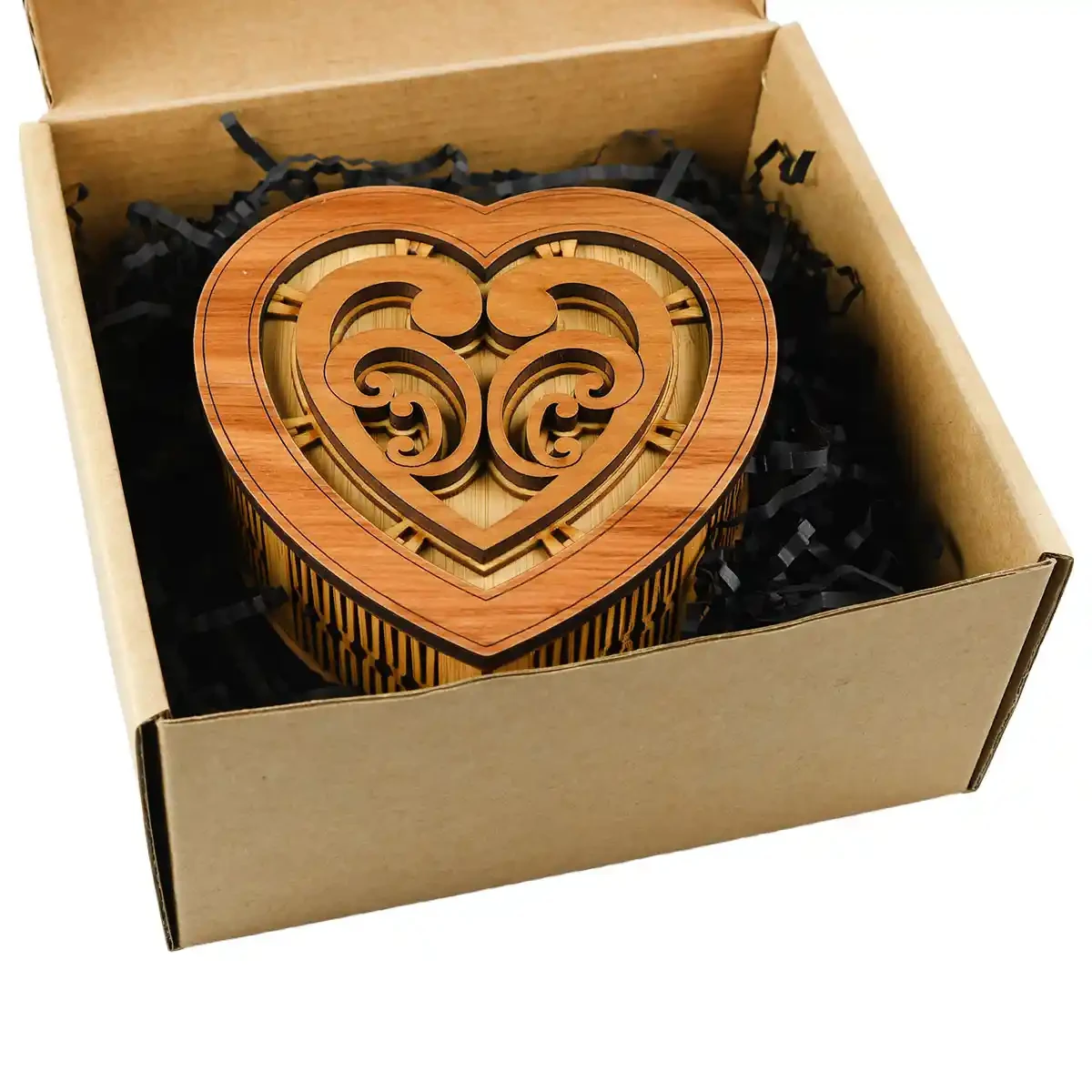 Heart shaped giftbox with koru