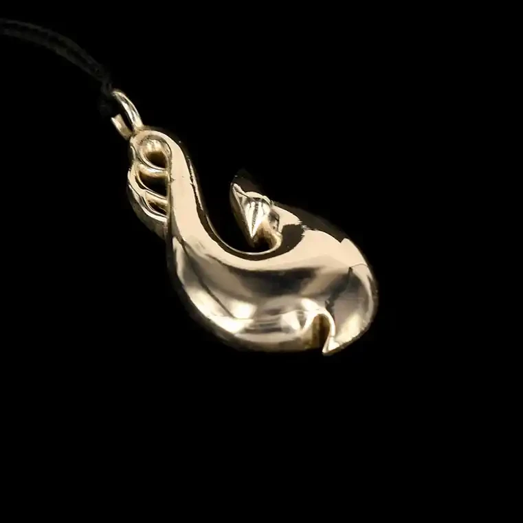 Solid sterling silver fishhook