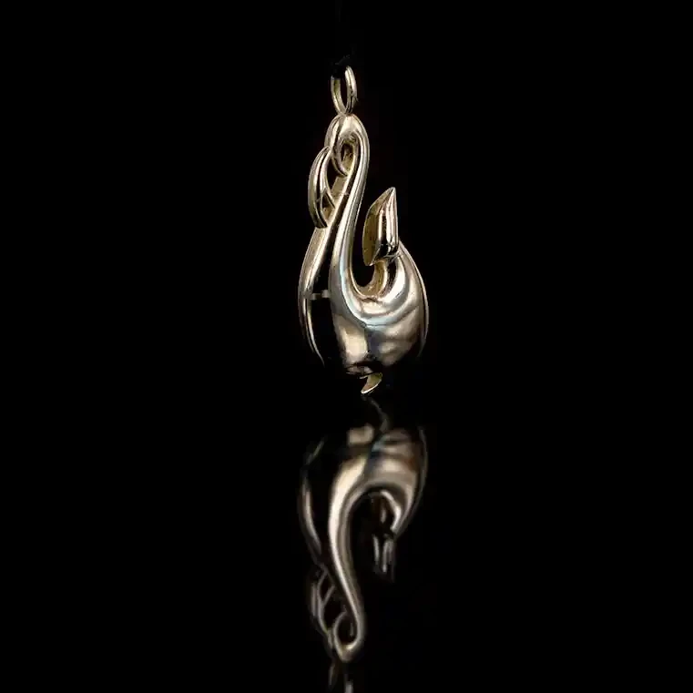Solid sterling silver fishhook
