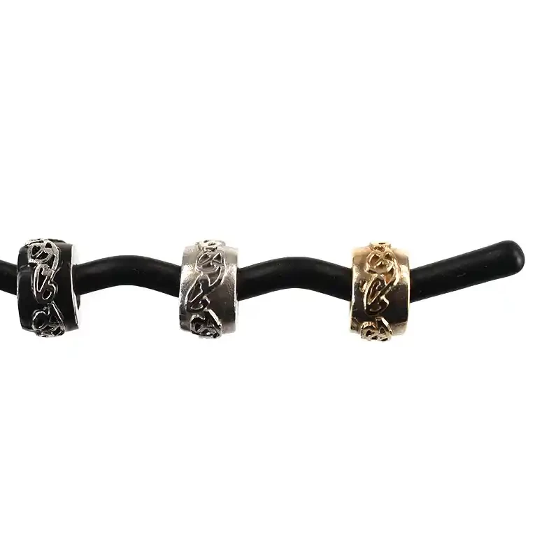 Sterling silver beads with kōwhaiwhai