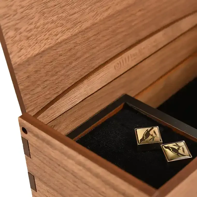 Walnut jewellery box for men