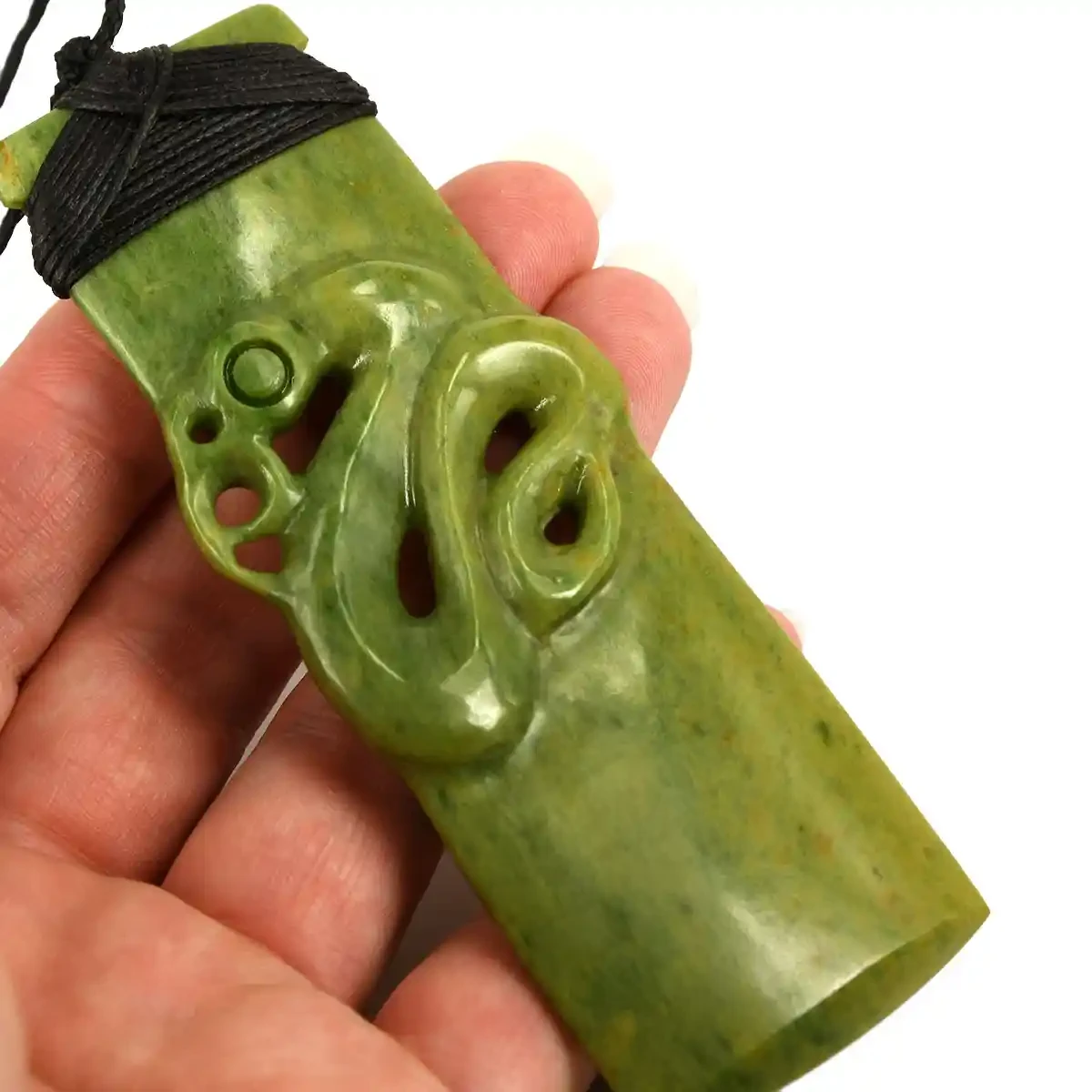 Greenstone pounamu toki with manaia