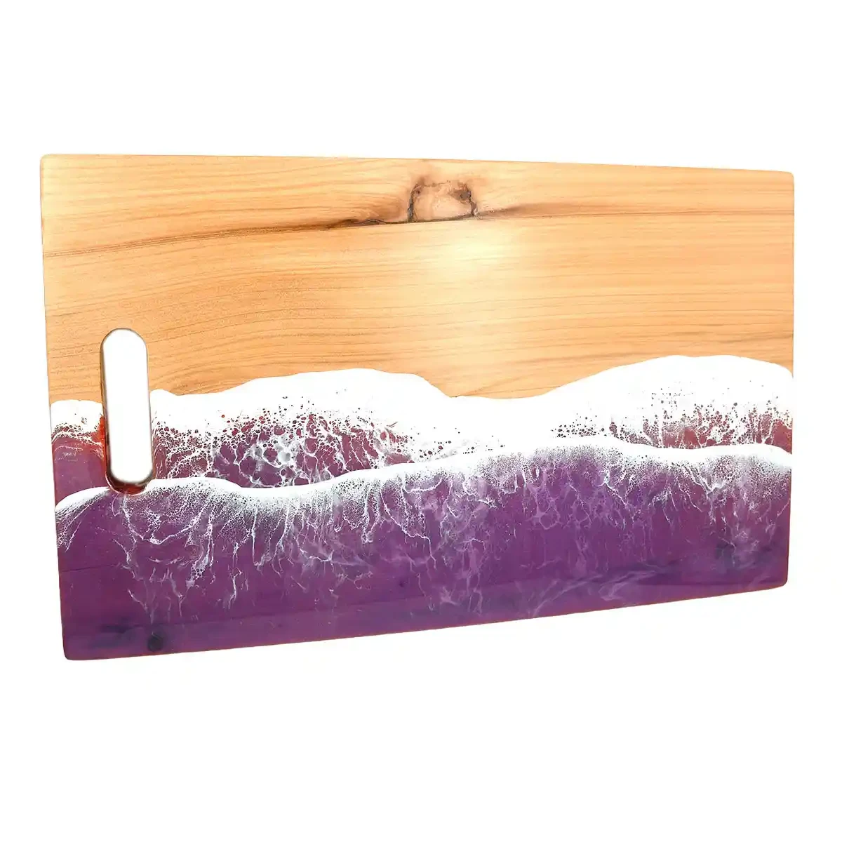 Ocean resin art cheese boards from Macrocarpa wood
