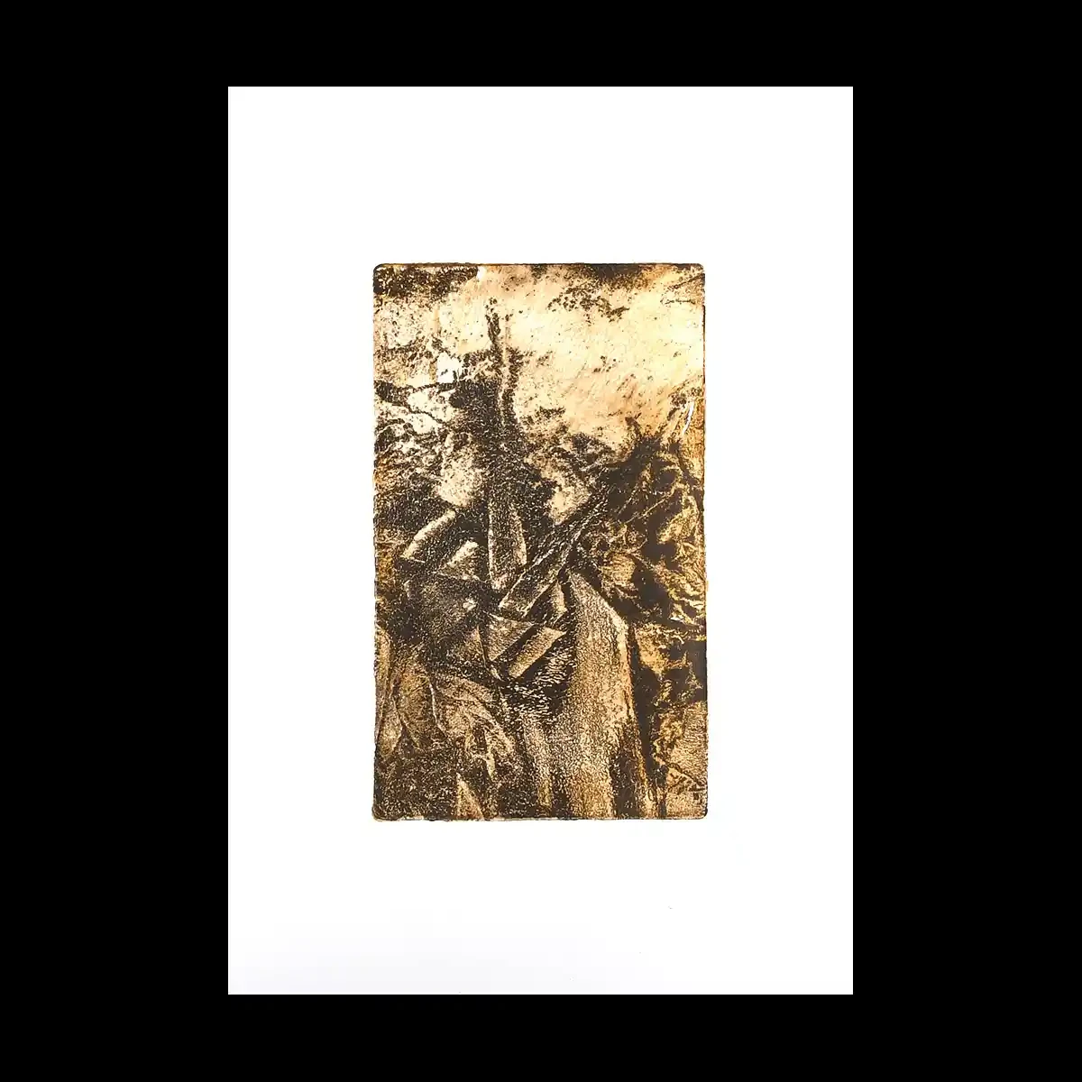 Monotype prints of flax flowers