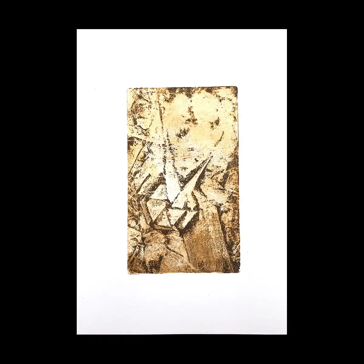 Monotype prints of flax flowers