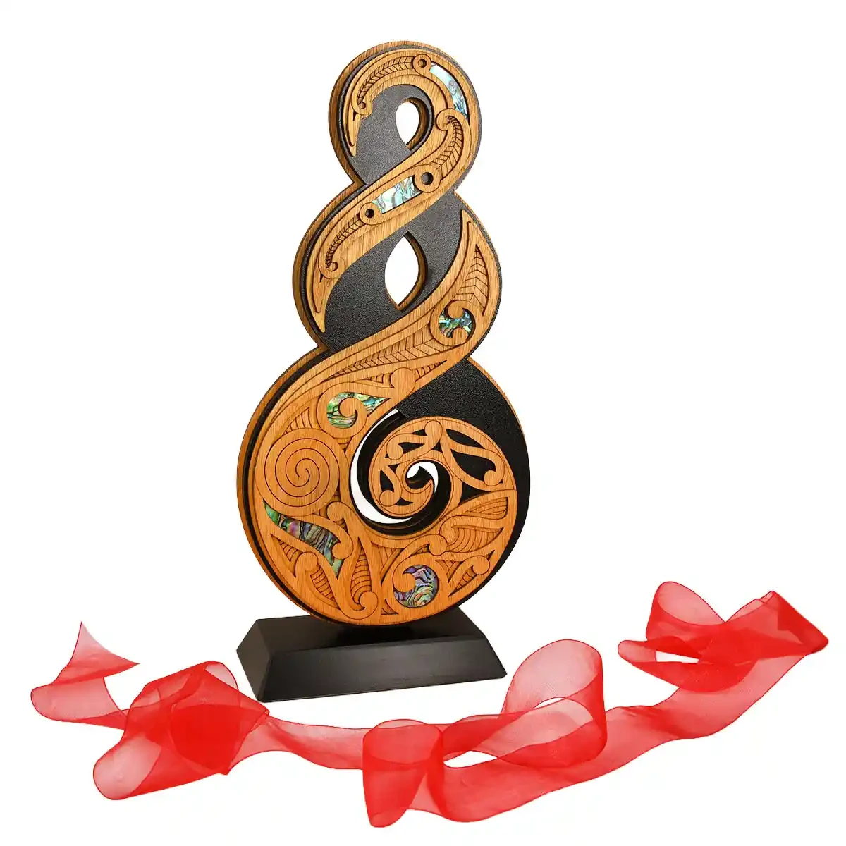 Large double sided twist pikorua trophy