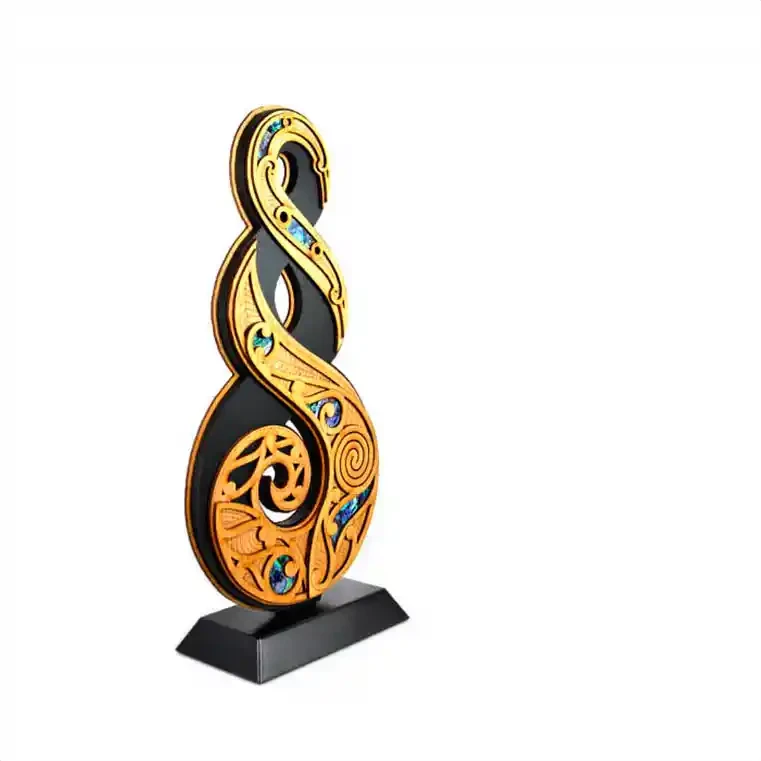 Large double twist pikorua trophy with engraving