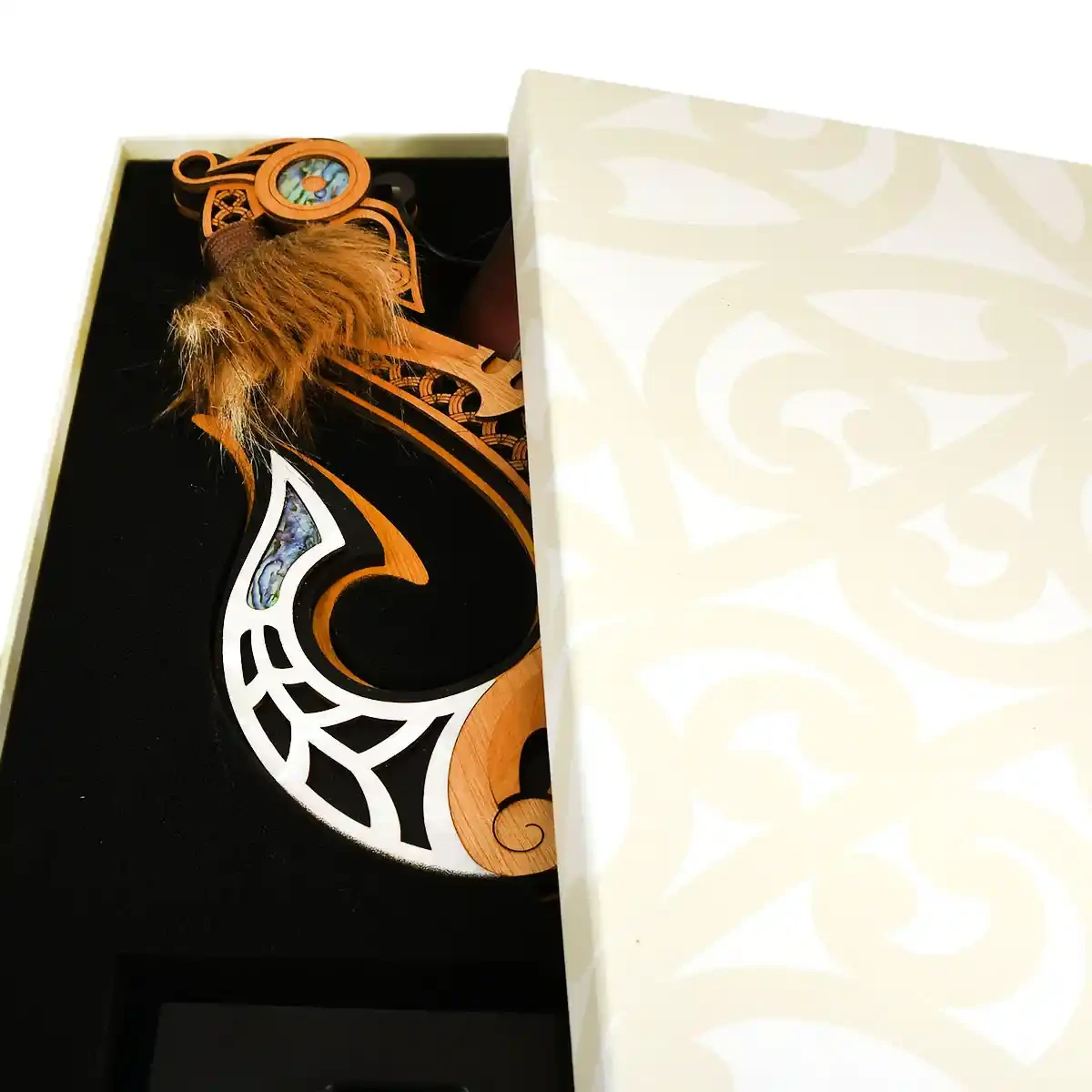 Double-sided Māori Fishhook trophy