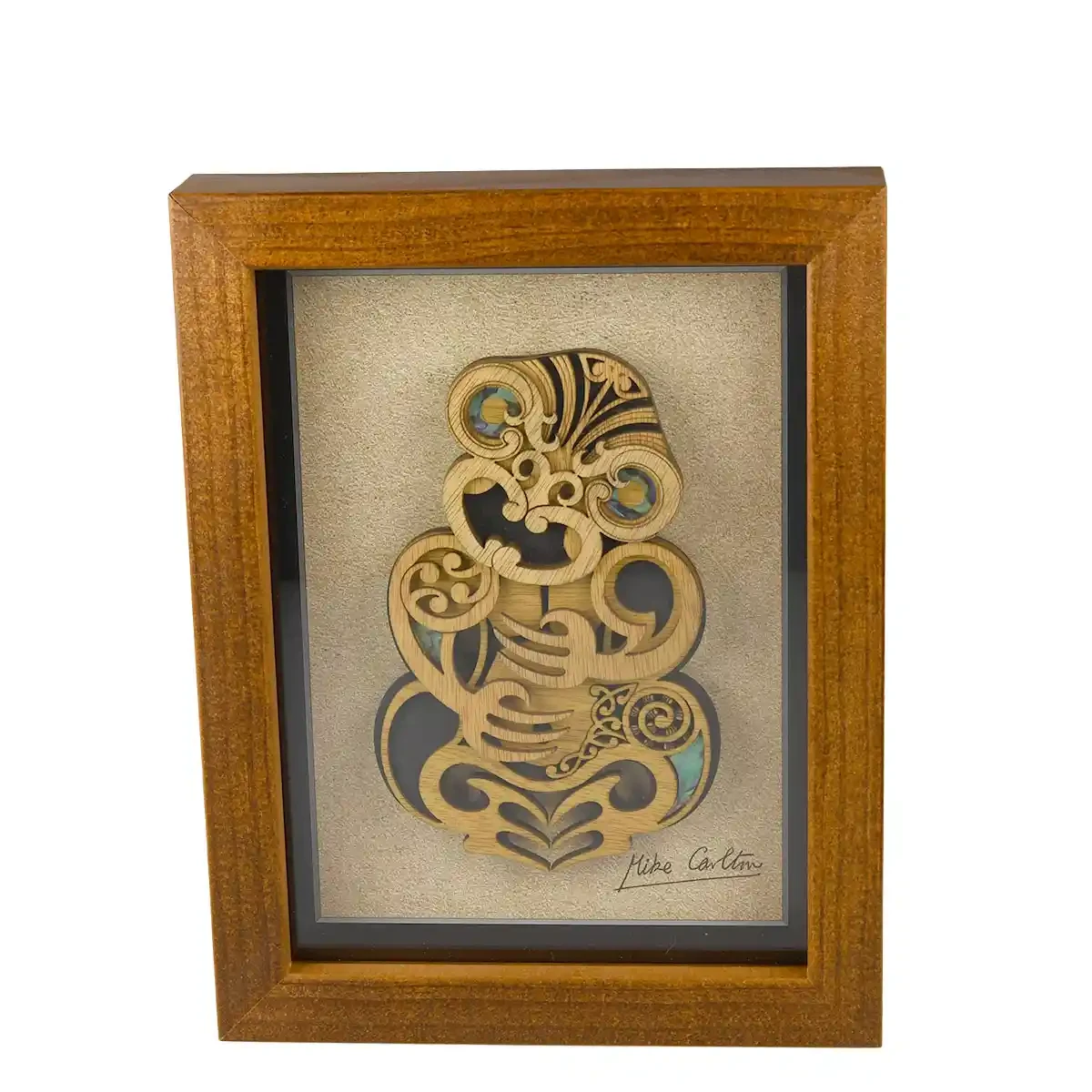 Large framed Māori tiki