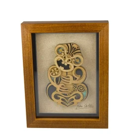Large framed Māori tiki