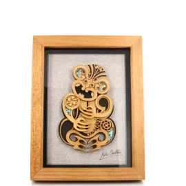 Large framed Māori tiki