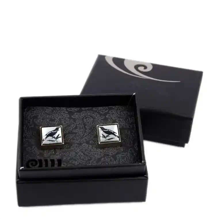Tui cufflinks. NZ native bird cufflinks