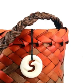 Double inner koru bone carving