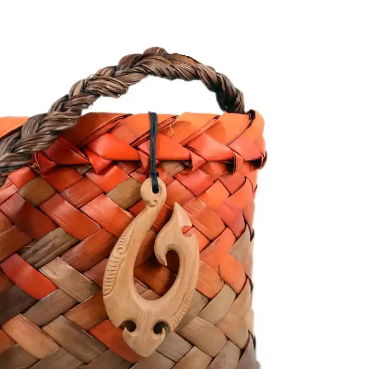 Hei matau fishhook wood pendants