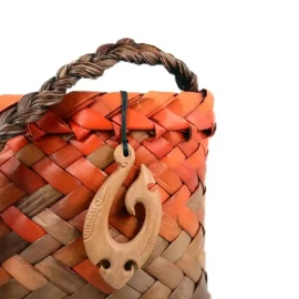 Hei matau fishhook wood pendants