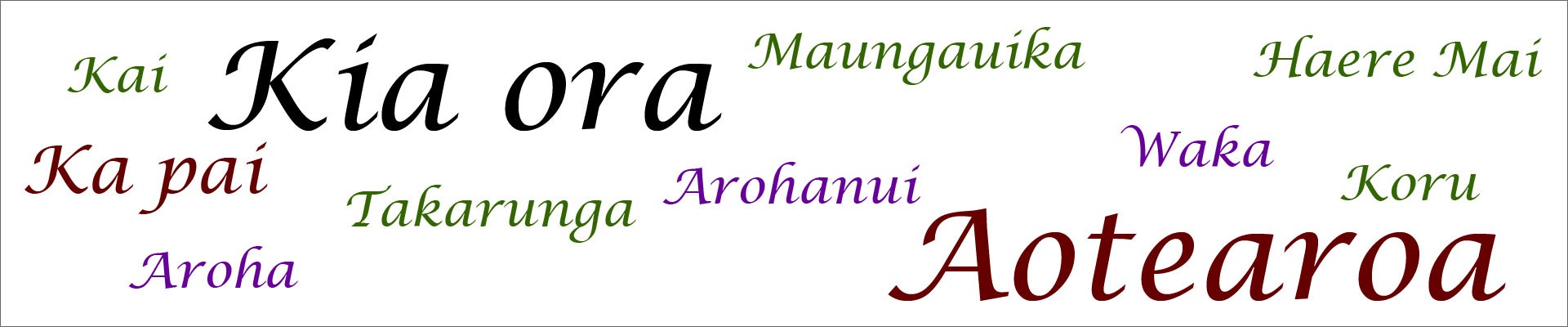 Te Reo Māori - Māori language